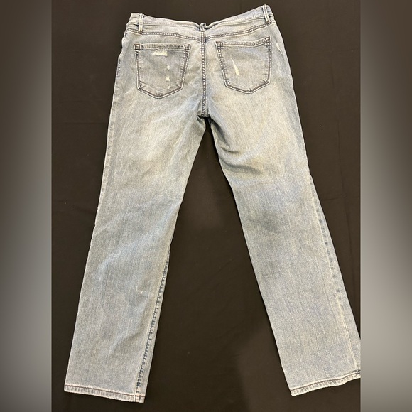 LOFT Light Blue Distressed Straight Leg Jeans - Picture 2 of 5